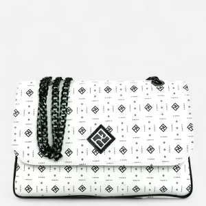 Γυναικεία Τσάντα Ώμου Pierro AccessoriesBellona Monogram σε Χρώμα Λευκό 90596PM07
