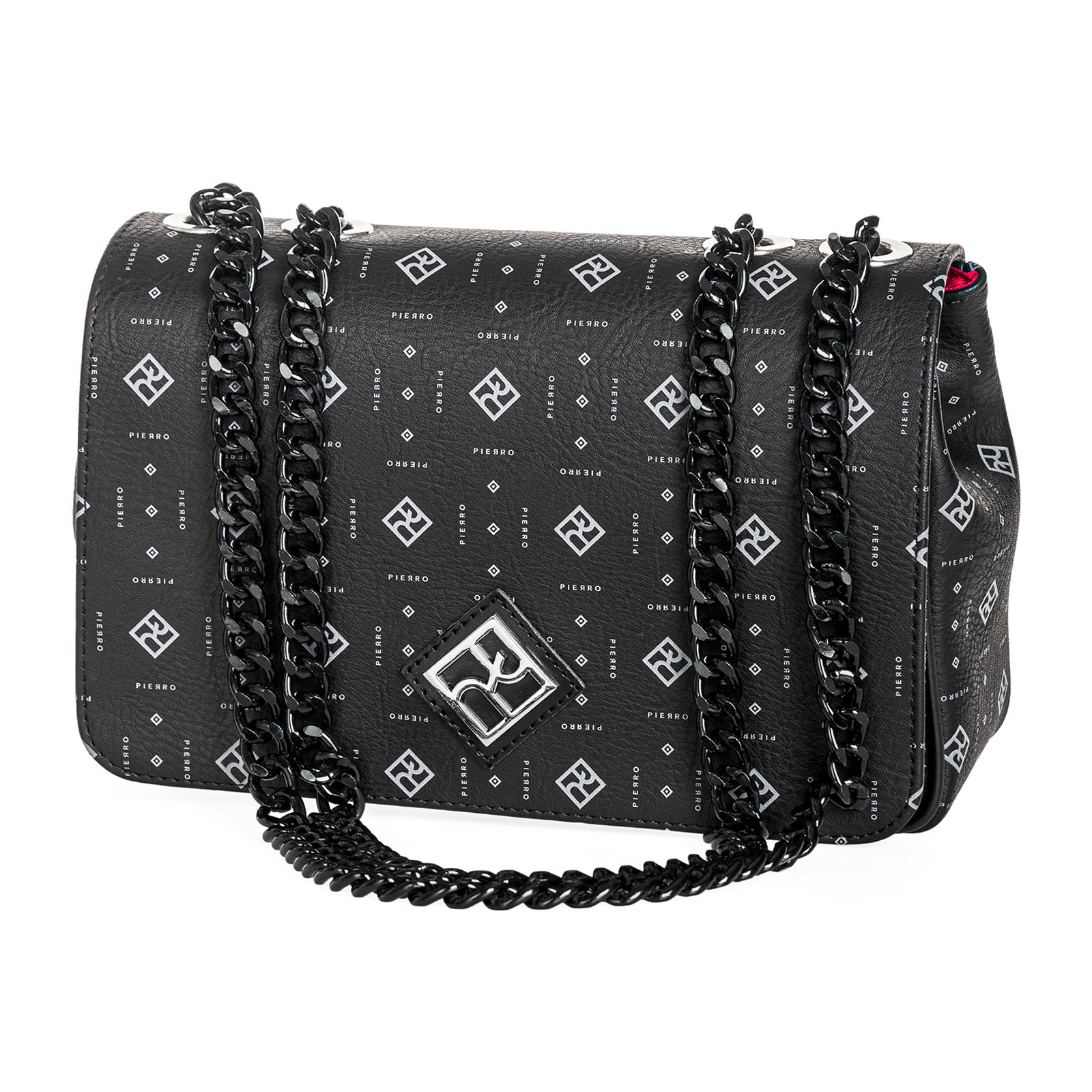 μαύρη τσάντα ώμου Pierro Accessories