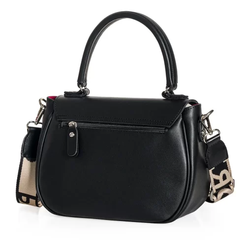 Γυναικεία Τσάντα Χειρός / Χιαστί με Καπάκι Pierro Accessories 90812LR01 Μαύρο