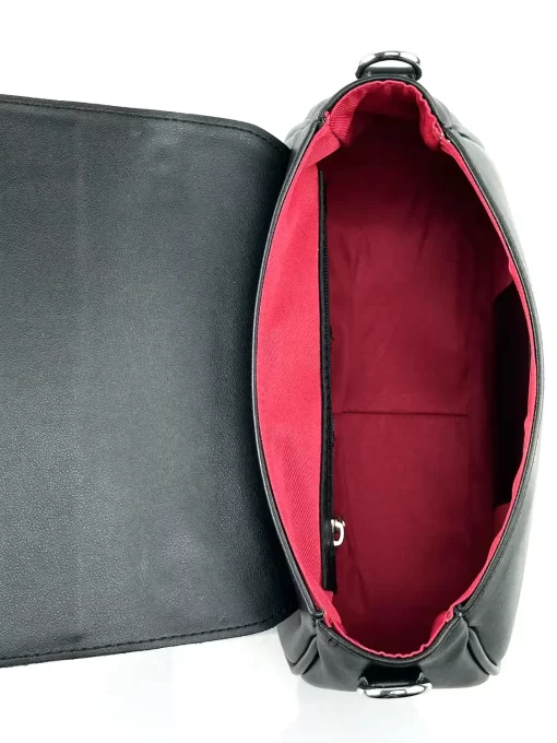 Γυναικεία Τσάντα Χειρός / Χιαστί με Καπάκι Pierro Accessories 90812LR01 Μαύρο