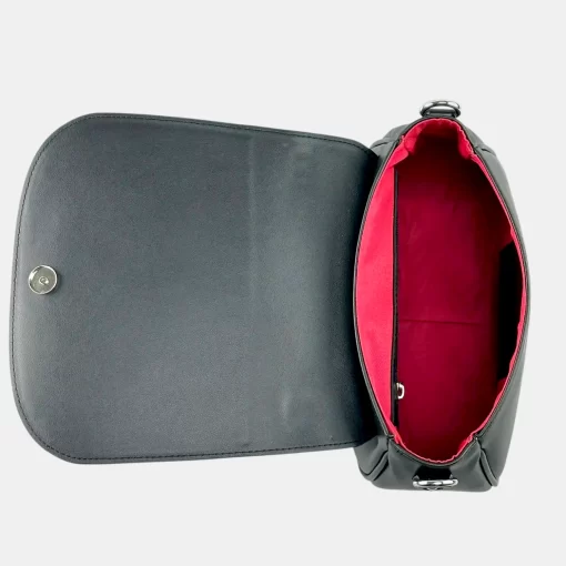 Γυναικεία Τσάντα Χειρός / Χιαστί με Καπάκι Pierro Accessories 90812LR01 Μαύρο