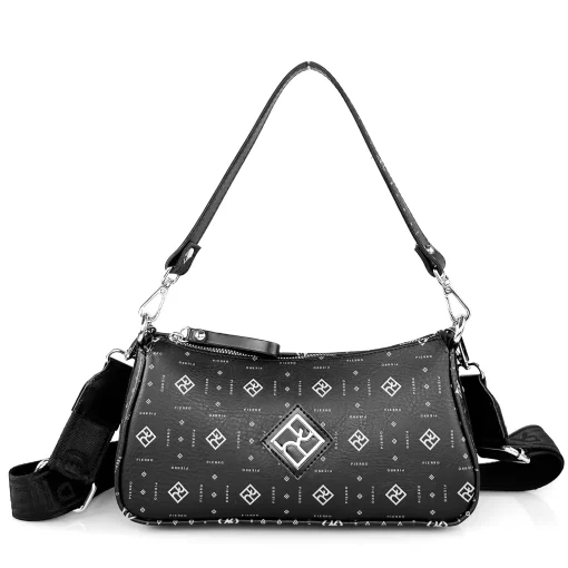 Γυναικεία Τσάντα Ώμου Χιαστί Pierro Accessories 90882PM01 Μαύρη