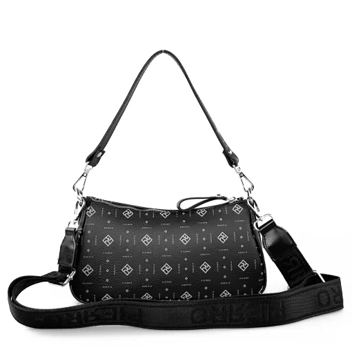 Γυναικεία Τσάντα Ώμου Χιαστί Pierro Accessories 90882PM01 Μαύρη