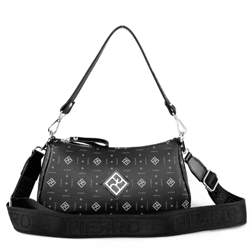 Γυναικεία Τσάντα Ώμου Χιαστί Pierro Accessories 90882PM01 Μαύρη