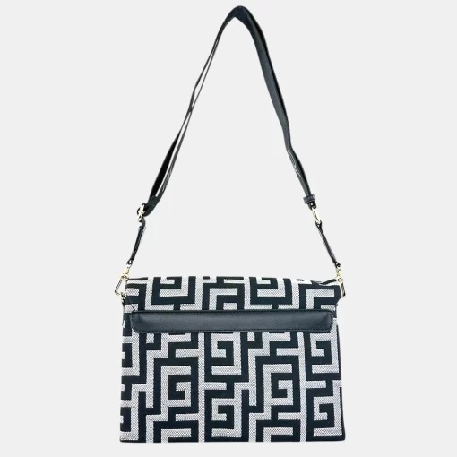 Ari Gorgio Γυναικεία τσάντα ώμου και χιαστί Μαύρη σε ύφασμα καμβά AG2300-01