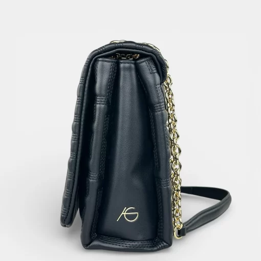 Ari Gorgio Γυναικεία τσάντα ώμου Μαύρη με αλυσίδα AG2300-03