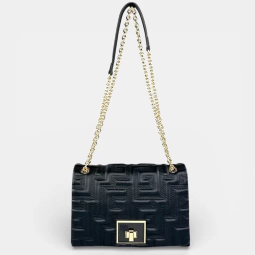 Ari Gorgio Γυναικεία τσάντα ώμου Μαύρη με αλυσίδα AG2301-03 AG2313-01