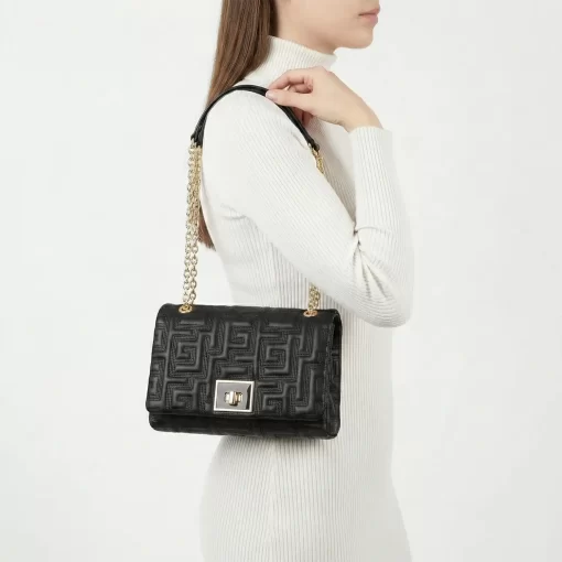 Ari Gorgio Γυναικεία τσάντα ώμου Μαύρη με αλυσίδα AG2301-03 AG2313-01