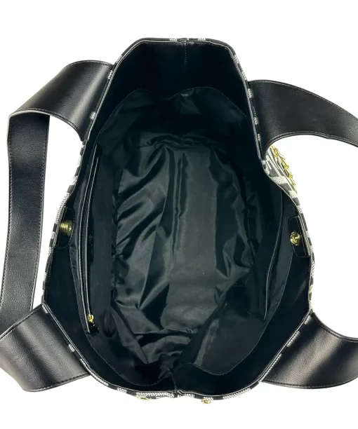 Ari Gorgio Γυναικεία τσάντα ώμου Μαύρη σε ύφασμα καμβά AG2312-01