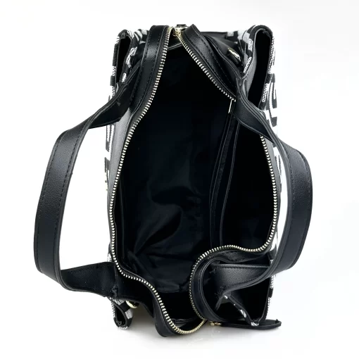 Ari Gorgio Γυναικεία τσάντα χειρός Μαύρη σε ύφασμα καμβά AG2329-01