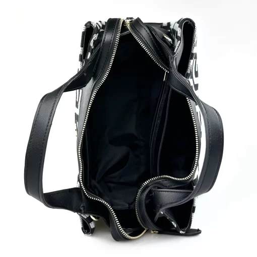 Ari Gorgio Γυναικεία τσάντα χειρός Μαύρη ύφασμα καμβά AG2329-01