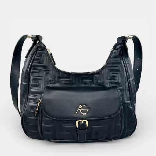 Ari Gorgio Γυναικεία τσάντα ώμου και χιαστί Μαύρη AG2502-03