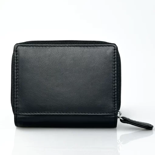 Δερμάτινο Γυναικείο Πορτοφόλι Μικρού Μεγέθους Calfnero AK382 Μαύρο