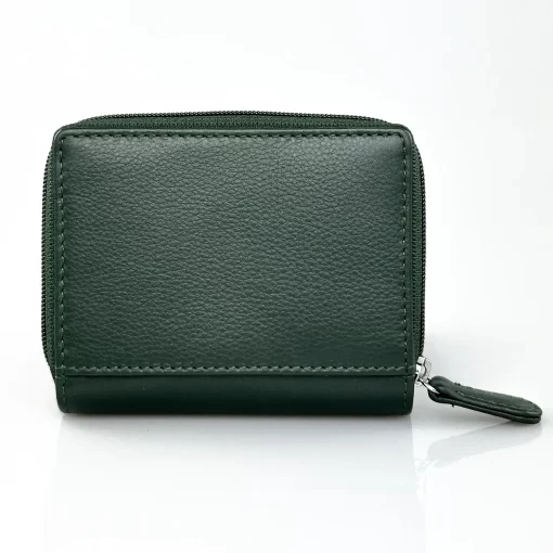 Δερμάτινο Γυναικείο Πορτοφόλι Μικρού Μεγέθους Calfnero AK382 Πράσινο