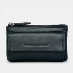 Δερμάτινο πορτοφόλι κλειδοθήκη The Chesterfield Brand σε μαύρο χρώμα με φερμουάρ