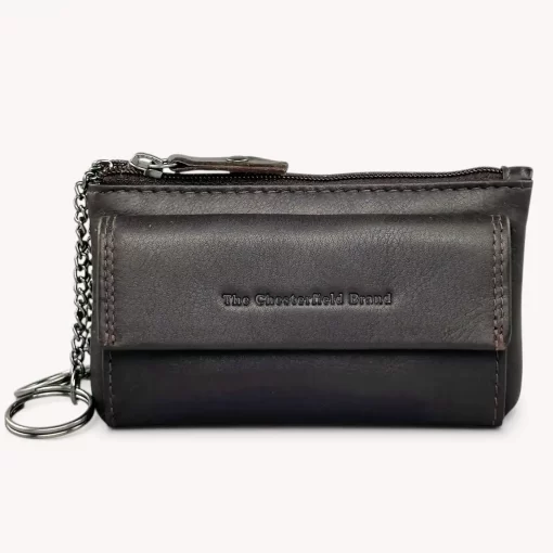 Πορτοφόλι κλειδοθηκη δέρμα Καφέ Chesterfield C08.061601