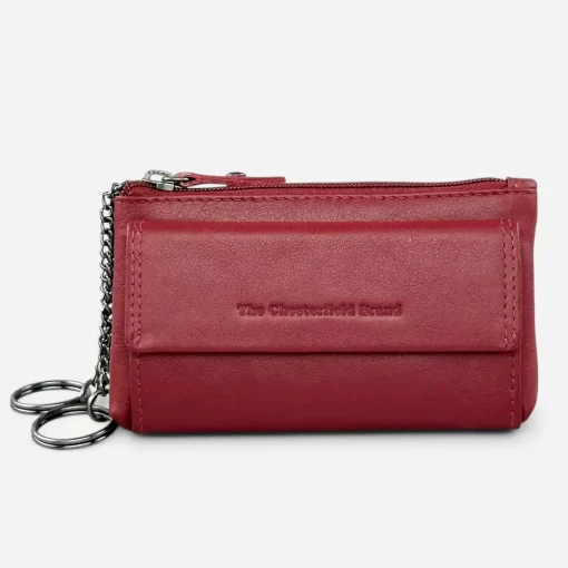 Πορτοφόλι κλειδοθηκη δέρμα Κοκκινο Chesterfield C08.061604