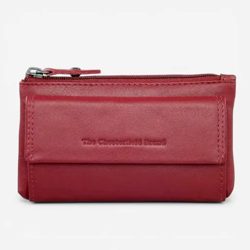 Πορτοφόλι κλειδοθηκη δέρμα Κοκκινο Chesterfield C08.061604