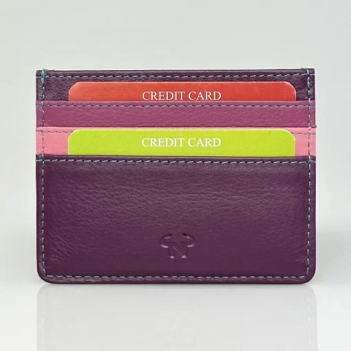 Δερμάτινη Καρτοθήκη Calfnero C1044 Μωβ