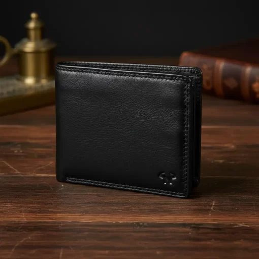 Δερμάτινο Ανδρικό Πορτοφόλι Calfnero C1124 Μαύρο