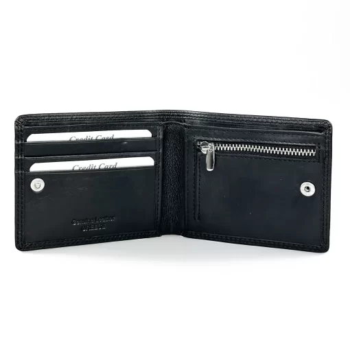 Δερμάτινο Ανδρικό Πορτοφόλι Calfnero C1124 Μαύρο