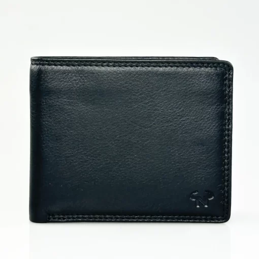 Δερμάτινο Ανδρικό Πορτοφόλι Calfnero C1124 Μαύρο