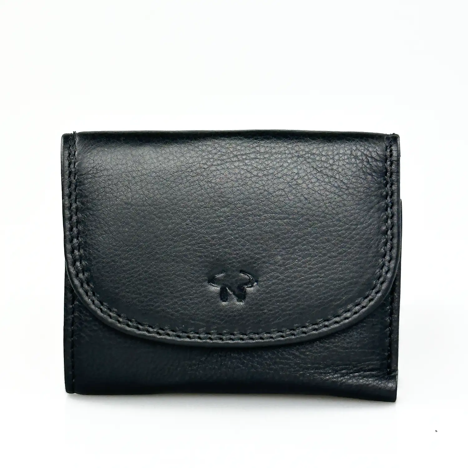 Γυναικείο δερμάτινο πορτοφόλι Calfnero C1193 σε μαύρο χρώμα, μικρού μεγέθους με θήκη κερμάτων και γνήσιο δέρμα.