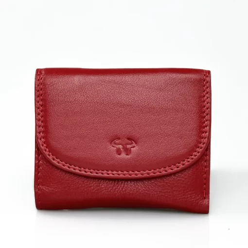 Δερμάτινο Γυναικείο Πορτοφόλι Μικρού Μεγέθους Calfnero C1193 Κόκκινο