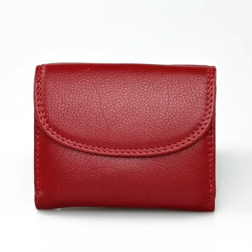 Δερμάτινο Γυναικείο Πορτοφόλι Μικρού Μεγέθους Calfnero C1193 Κόκκινο