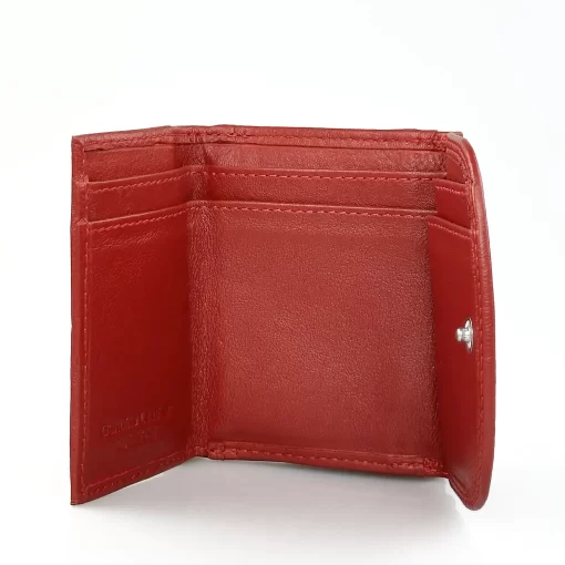 Δερμάτινο Γυναικείο Πορτοφόλι Μικρού Μεγέθους Calfnero C1193 Κόκκινο