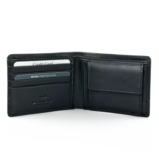 Δερμάτινο Ανδρικό Πορτοφόλι Calfnero C1349 Μαύρο