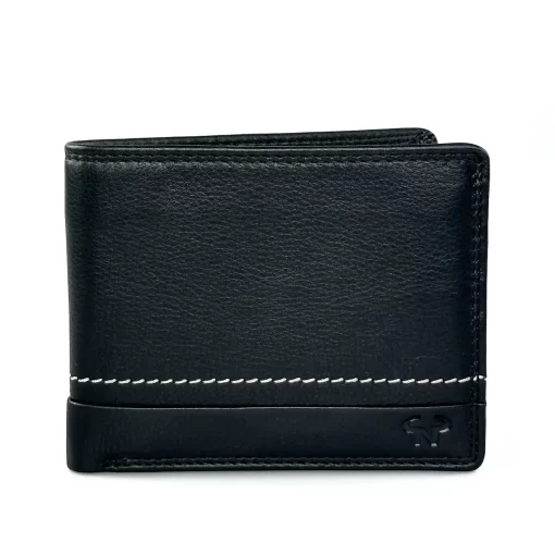 Δερμάτινο Ανδρικό Πορτοφόλι Calfnero C1349 Μαύρο