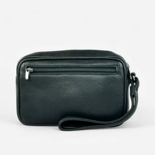 Δερμάτινο Ανδρικό Τσαντάκι Χειρός Calfnero C155S Μαύρο