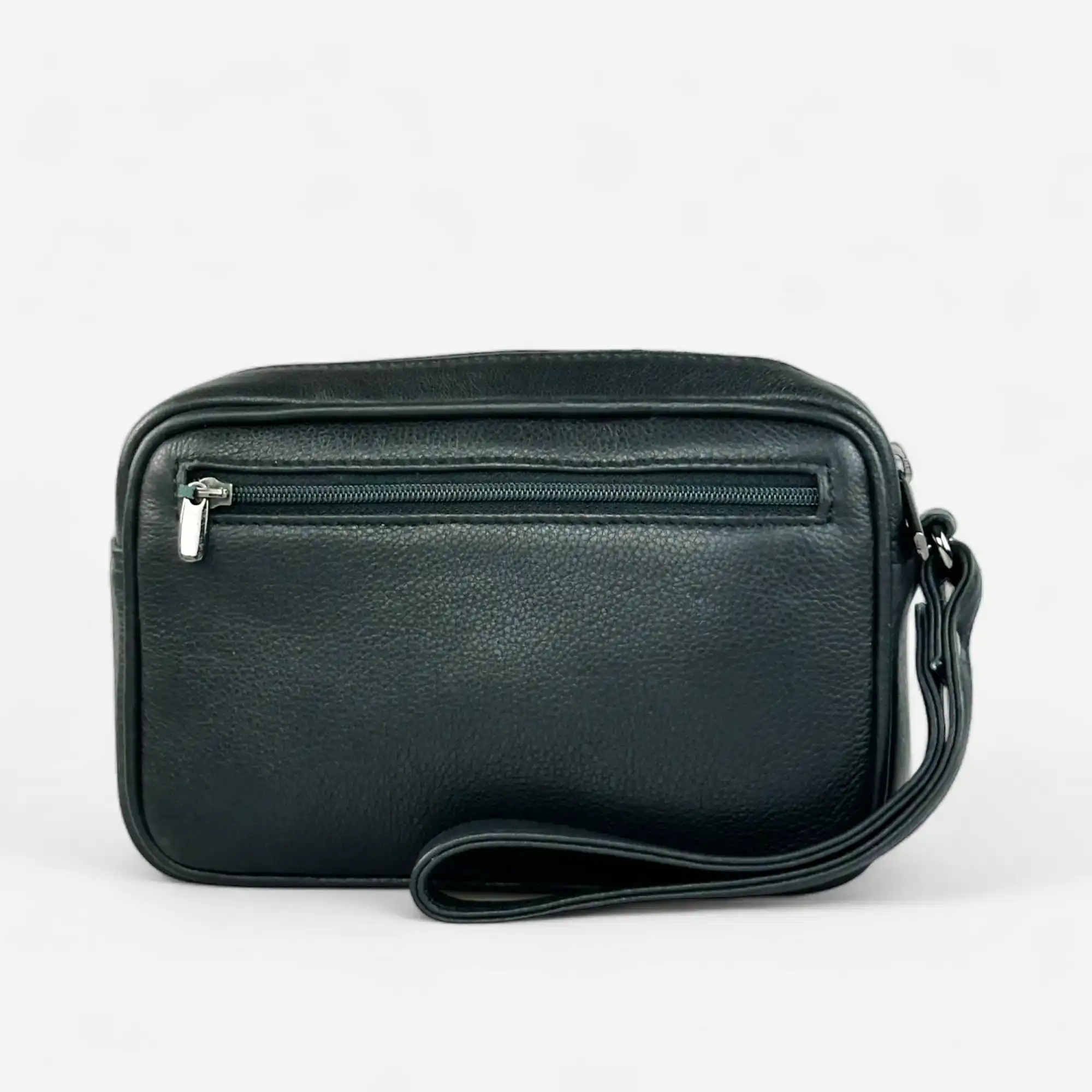 Δερμάτινο ανδρικό τσαντάκι χειρός Calfnero με πολλές θήκες φερμουάρ