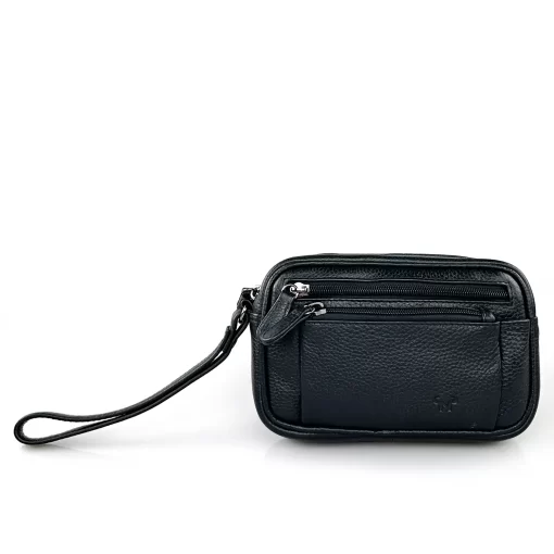 Δερμάτινο Ανδρικό Τσαντάκι Χειρός Calfnero C155S Μαύρο
