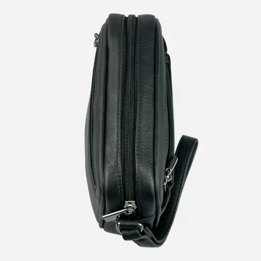 Δερμάτινο Ανδρικό Τσαντάκι Χειρός Calfnero C155S Μαύρο