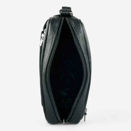 Δερμάτινο Ανδρικό Τσαντάκι Χειρός Calfnero C155S Μαύρο