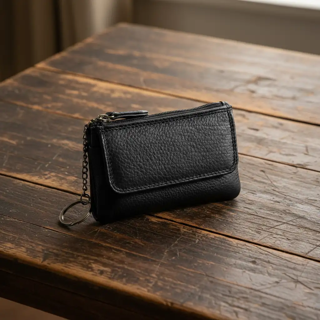 Δερμάτινη κλειδοθήκη Calfnero C1814 μαύρο γνήσιο δέρμα