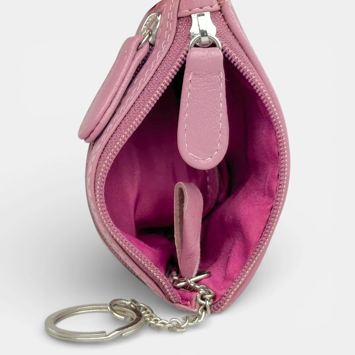 Δερμάτινη κλειδοθήκη Calfnero C1814 φούξια γνήσιο δέρμα