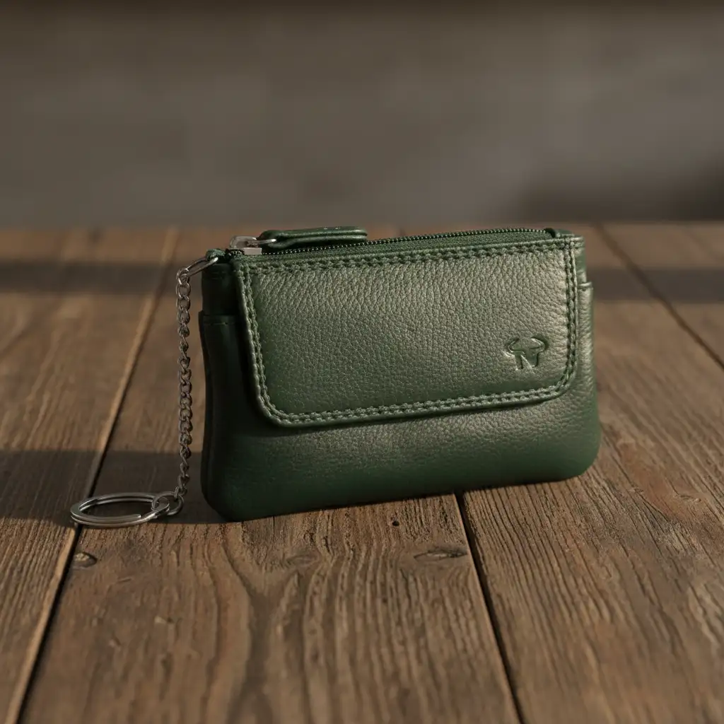 Δερμάτινη κλειδοθήκη Calfnero C1814 πράσινο γνήσιο δέρμα