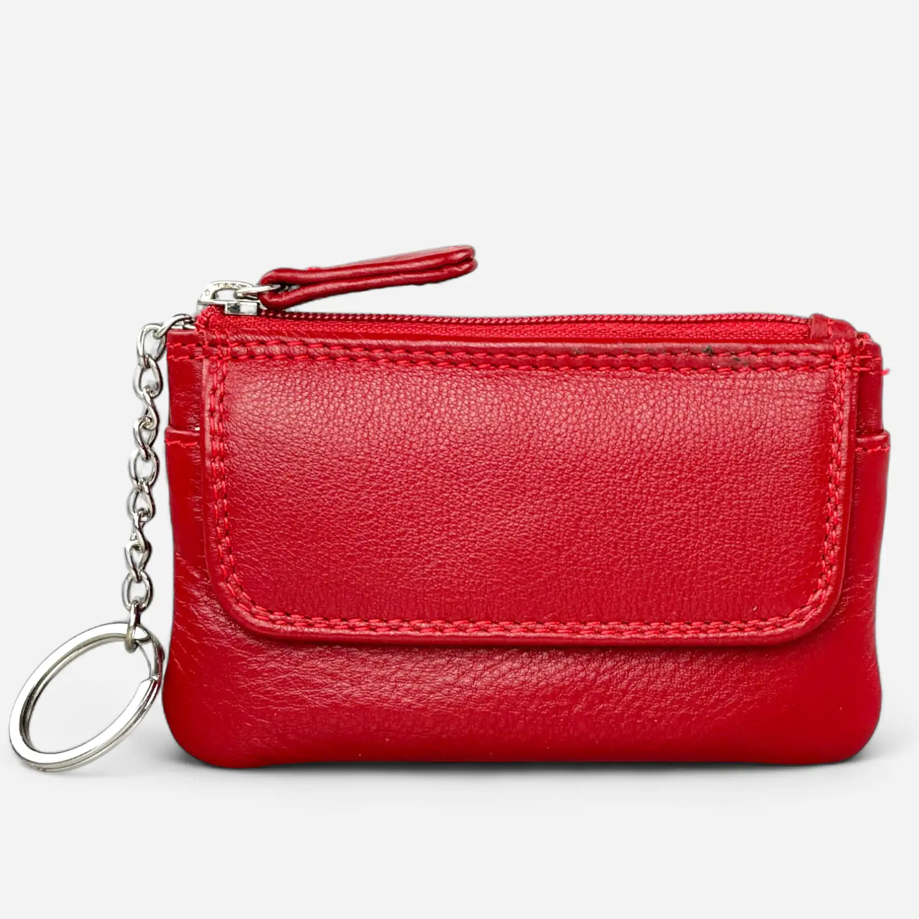 Δερμάτινη κλειδοθήκη Calfnero C1814 κόκκινο γνήσιο δέρμα