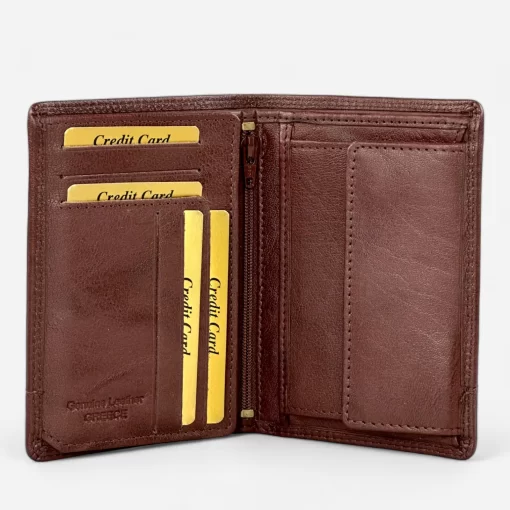 Δερμάτινο Ανδρικό Πορτοφόλι Calfnero C1920 Καφέ