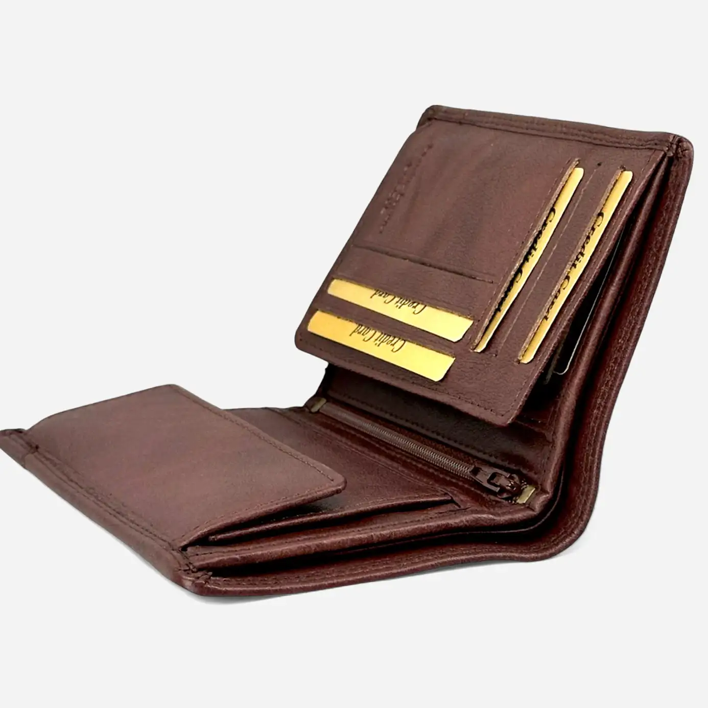 Ανδρικό δερμάτινο πορτοφόλι Calfnero C1920 καφέ