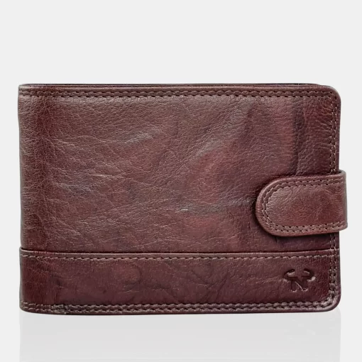 Δερμάτινο Ανδρικό Πορτοφόλι Calfnero C1921 Καφέ