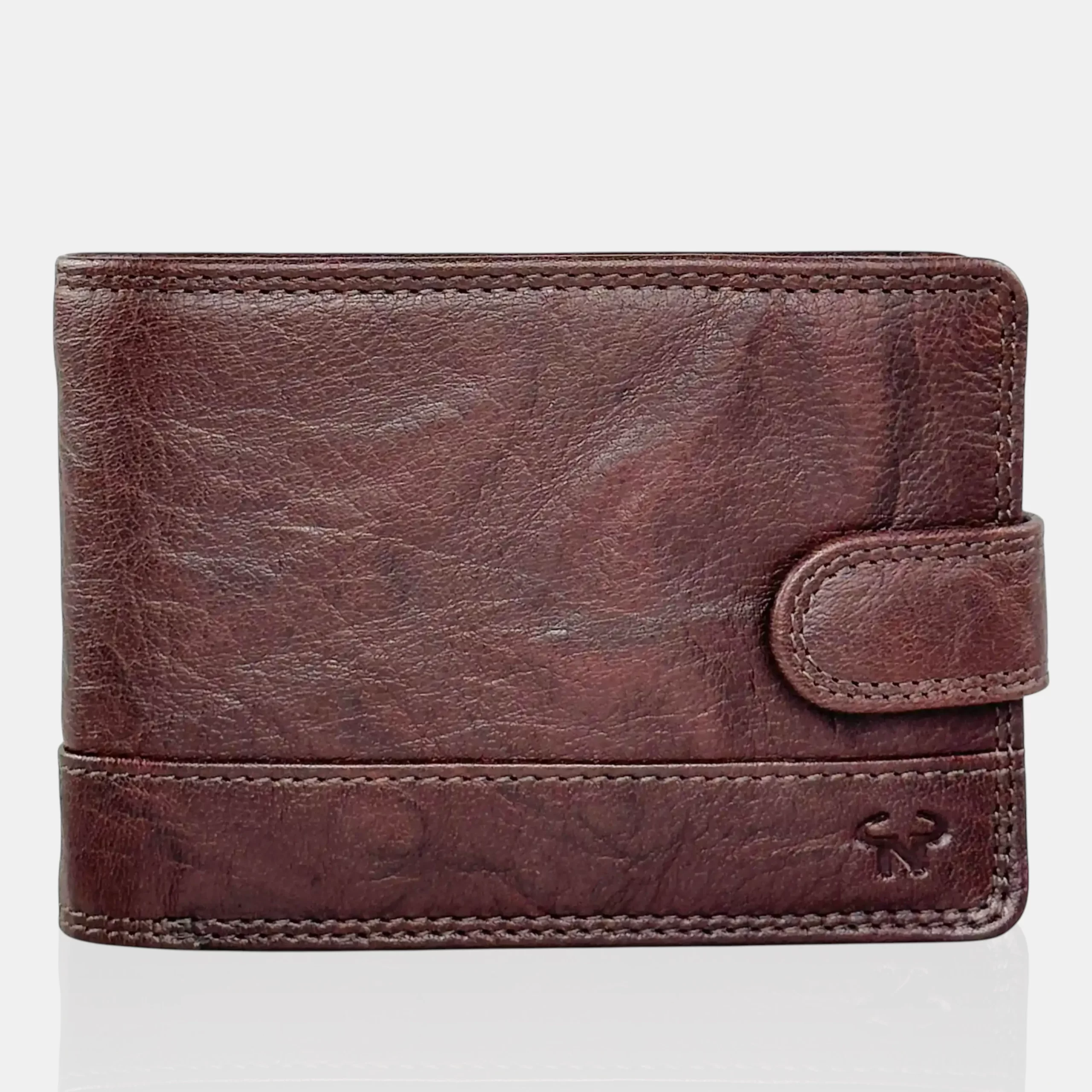 Ανδρικό δερμάτινο πορτοφόλι Calfnero C1921 καφέ