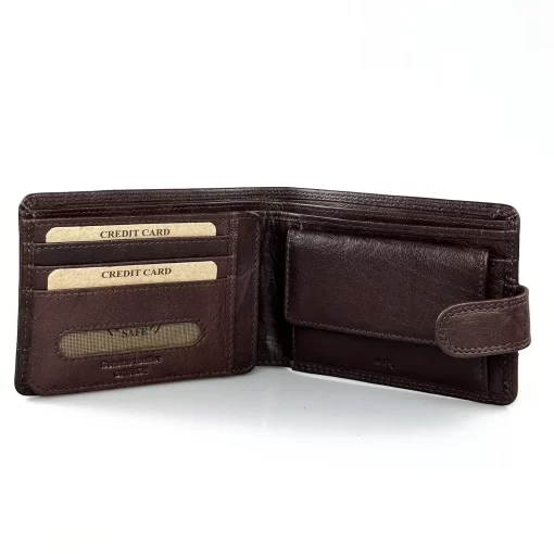Δερμάτινο Ανδρικό Πορτοφόλι Calfnero C1921 Καφέ
