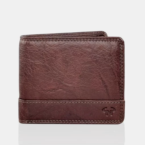 Δερμάτινο Ανδρικό Πορτοφόλι Calfnero C1923 Καφέ