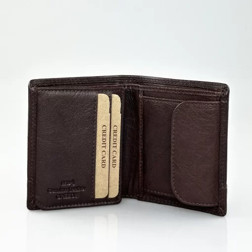 Δερμάτινο Ανδρικό Πορτοφόλι Calfnero C1924 Καφέ