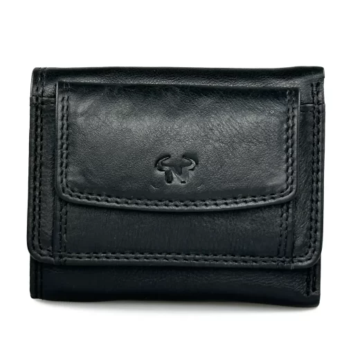 Δερμάτινο Γυναικείο Πορτοφόλι Μικρού Μεγέθους Calfnero C2004 Μαύρο
