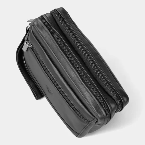 Δερμάτινο Ανδρικό Τσαντάκι Χειρός Calfnero C2040 Μαύρο